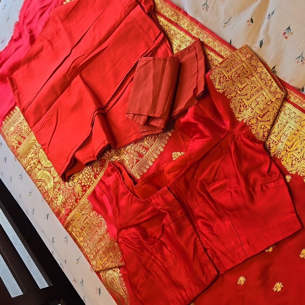 Pure silk banarsi saree / sari - Picture 4 of 7